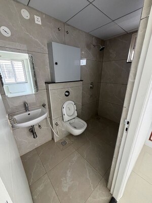 Bathroom in 3 BHK Apartment at Praneeth Pranav Solitaire, Bachupally – for Rent