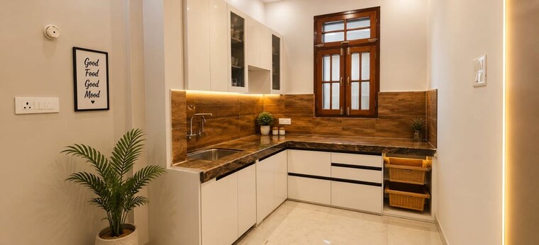 Kitchen, ansal-api-palm-ville 3 Bedroom 2200 Sq.Ft. Apartment In Sushant Golf City Lucknow 10429384