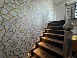 Staircase in 3 BHK Apartment at Ansal API Palm Ville, Sushant Golf City – for Rent
