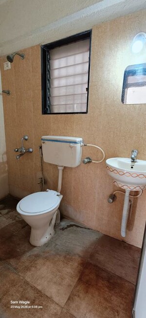 Bathroom in 2 BHK Apartment at Akashganga Complex Kavesar, Kavesar – for Rent