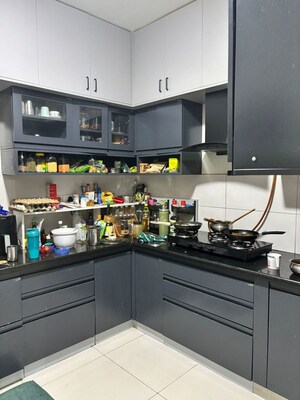 Kitchen in 3 BHK Apartment at Godrej Aqua, International Airport Road – for Rent