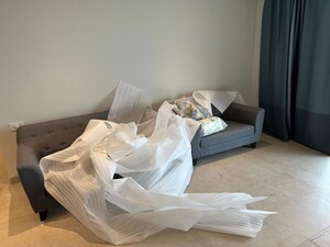 Living Room in 4 BHK Apartment at Panchshil Towers, Kharadi – for Sale