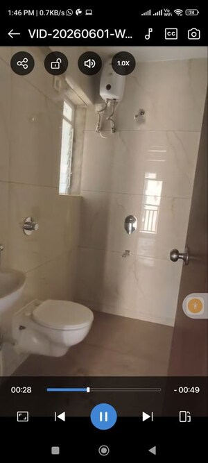 Bathroom in 1 BHK Apartment at Raunak Bliss, Ghodbunder Road – for Sale
