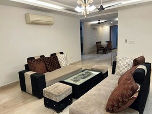 Living Room in 3.5 BHK Builder Floor at Ansal Sushant Lok I, Sector 43 – for Rent