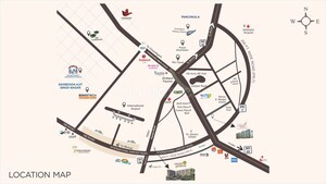 3 BHK Apartment – Map Location View at Malwa Escon Primera, International Airport Road - for Sale