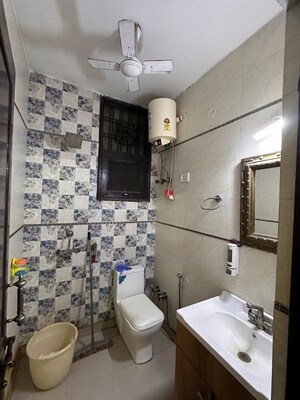 Bathroom in 3 BHK Builder Floor at Green Fields Colony – for Rent