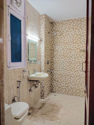 Bathroom in 2 BHK Builder Floor at East Of Kailash – for Rent