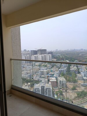 Balcony in 3 BHK Apartment at Aurobindo The Regent, Kondapur – for Rent