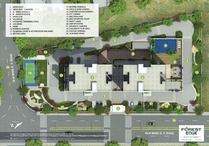 Master Plan in 2 BHK Apartment at Vascon Forest Edge, Kharadi – for Rent