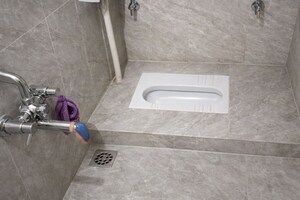 Bathroom in 2 BHK Apartment at Vision Shubh Mangalam, Wakad – for Rent