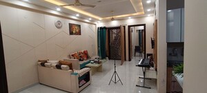 Living Room in 3 BHK Builder Floor at AJS Heights, Indrapuram – for Rent