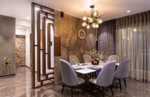 Living Room in 4 BHK Apartment at The Wadhwa Palm Beach Residency, Nerul Sector 4 – for Sale