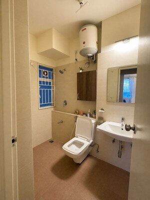 Bathroom in 2 BHK Apartment at DLF Westend Heights New Town, Akshayanagar – for Rent