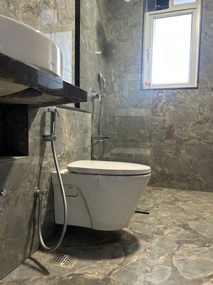 Bathroom in 3 BHK Apartment at Aundh – for Rent