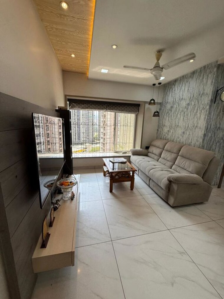 Living Room, runwal-garden-city 3 Bedroom 816 Sq.Ft. Apartment In Balkum Pada Thane 10431923