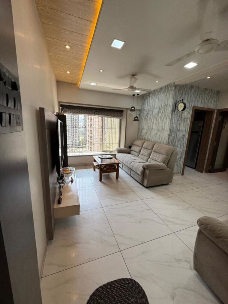 Living Room, runwal-garden-city 3 Bedroom 816 Sq.Ft. Apartment In Balkum Pada Thane 10431923