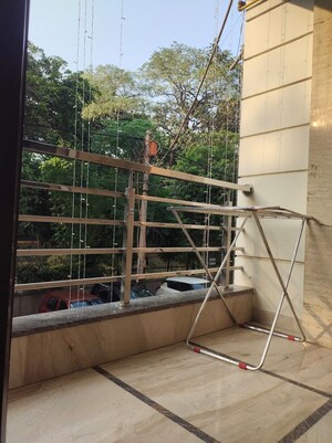 Balcony in 3 BHK Builder Floor at East Of Kailash – for Rent