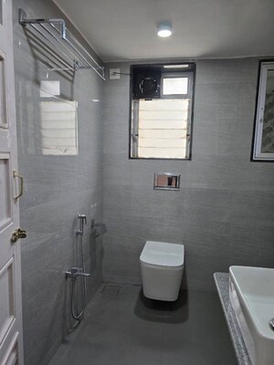 Bathroom in 3 BHK Apartment at Bandstand Apartment, Bandra West – for Rent
