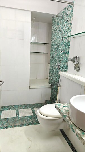 Bathroom in 3 BHK Apartment at DB Realty Shagun Towers, Goregaon East – for Rent