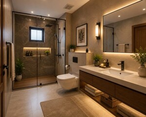 Attached Bathroom in 4 BHK Villa at Punkunnam – for Sale