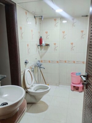 Bathroom in 2 BHK Apartment at Hiranandani Atlantis, Powai – for Rent