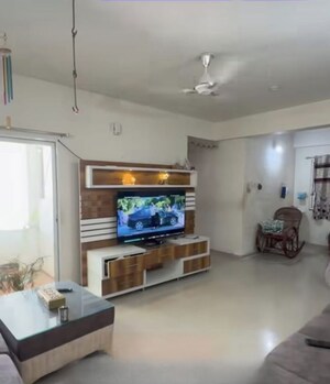 Living Room in 3 BHK Apartment at Khodiyar Colony – for Sale