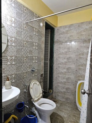 Bathroom in 2 BHK Apartment at DSS Mahavir Kalpavruksha Alcacia Tower, Ghodbunder Road – for Rent