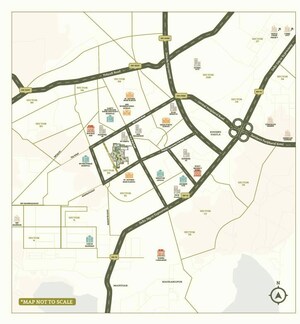 3 BHK Apartment – Map Location View at Emaar Serenity Hills, Sector 86 - for Sale