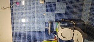 Bathroom in 3 BHK Apartment at Arun Sheth Sanskriti, Wakad – for Rent