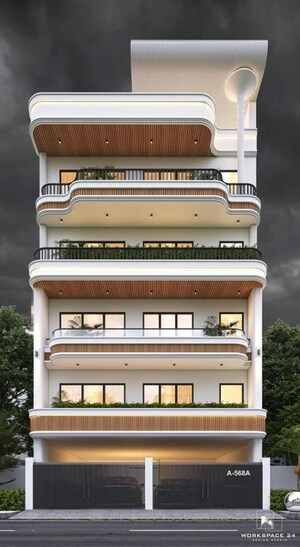 4 BHK Builder Floor – Exterior View View at Sushant Lok I - for Sale