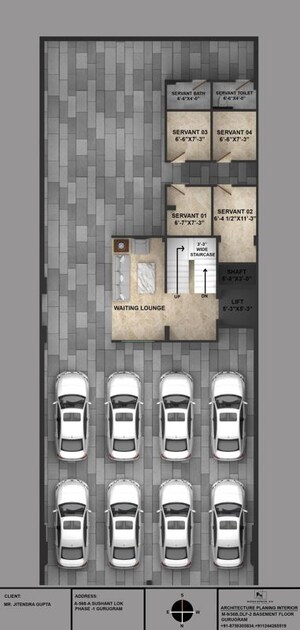 Floor Plan in 4 BHK Builder Floor at Sushant Lok I – for Sale