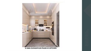 Kitchen in 4 BHK Builder Floor at Sushant Lok I – for Sale