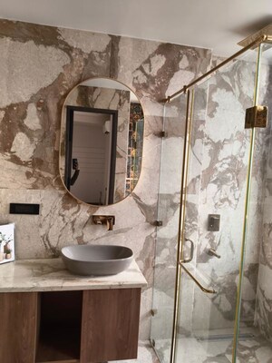 Bathroom in 4 BHK Builder Floor at Sushant Lok I – for Sale