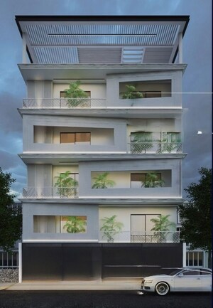 4 BHK Builder Floor – Exterior View View at Sushant Lok I - for Sale