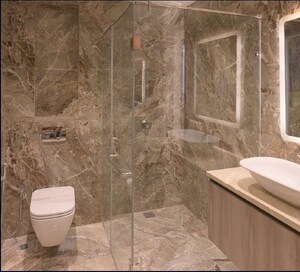 Bathroom in 4 BHK Builder Floor at Sushant Lok I – for Sale