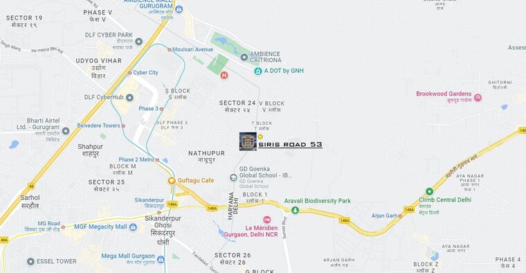 Map Location, dlf city phase 3 4 Bedroom 502 Sq.Yd. Builder Floor In Dlf City Phase 3 Gurgaon 10434031