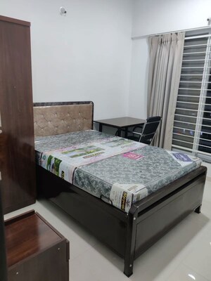 Bedroom in 3 BHK Apartment at Goel Ganga Altus, Kharadi – for Rent