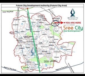  Plot – Map Location View at SR Sree City, Agapally - for Sale