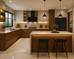 Kitchen in 4 BHK Villa at Race Course – for Sale