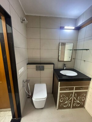 Bathroom in 3 BHK Apartment at Bodakdev – for Rent