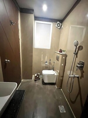 Bathroom in 3 BHK Builder Floor at Chattarpur – for Rent