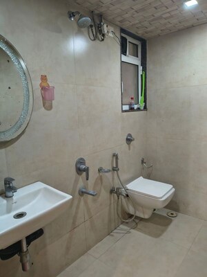 Bathroom in 2 BHK Apartment at Puranik Rumah Bali, Ghodbunder Road – for Rent