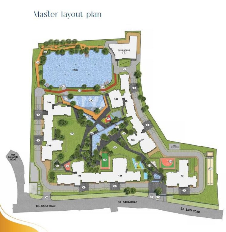 Master Plan, godrej-blue 3 Bedroom 1507 Sq.Ft. Apartment In B L Saha Road Kolkata 10434321