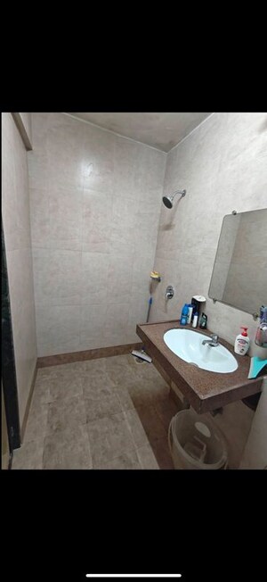 Bathroom in 1 BHK Apartment at Noble Heights, Malad East – for Rent