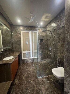 Bathroom in 4 BHK Builder Floor at Ansal Sushant Lok I, Sector 43 – for Rent