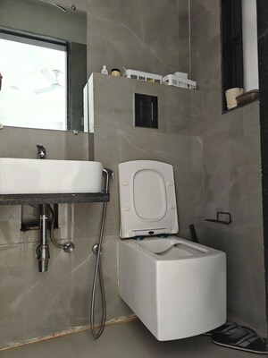 Bathroom in 2 BHK Apartment at Oshiwara – for Rent