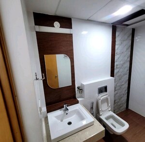Bathroom in 3 BHK Apartment at Mantri Pinnacle, Hulimavu – for Rent