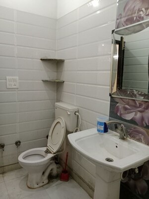 Bathroom in 3 BHK Builder Floor at Parsvnath Paliwal City – for Rent
