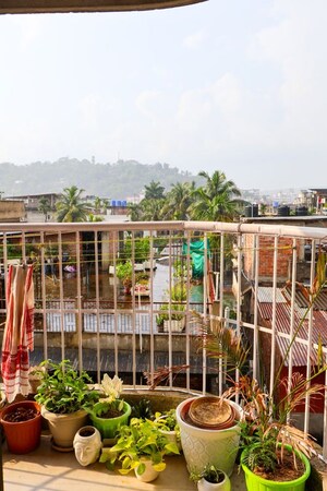 Balcony in 1 BHK Apartment at Dhirenpara – for Rent