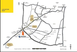 2 BHK Apartment – Map Location View at Provident Sunworth, Mysore Road - for Sale